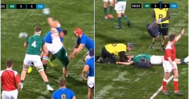 Watch: Red Card For Horrendous Spear-Tackle In Ireland U20s Game | Balls.ie